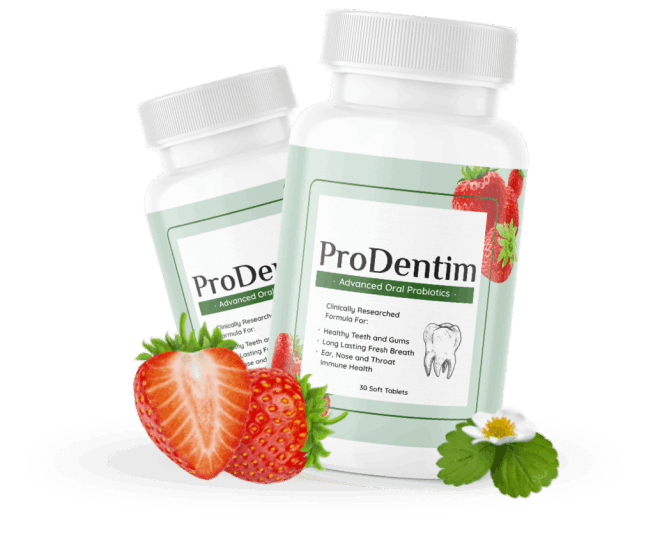ProDentim supplement bottle and ingredients
